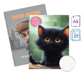 Тетрадка телчета А5 офсет 24 л големи квадратчета 40 бр