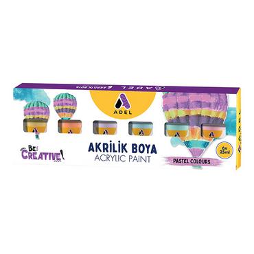 Боя акрилна Adel Pastel Colors 25мл 6 цвята