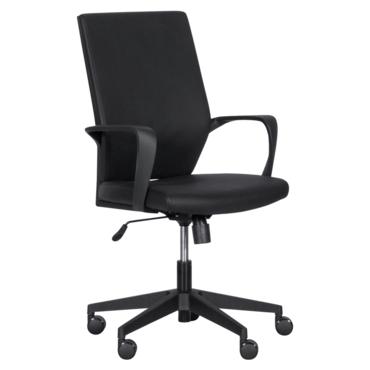 Работен стол НИКОЛА- снимка отстрани, черен цвят