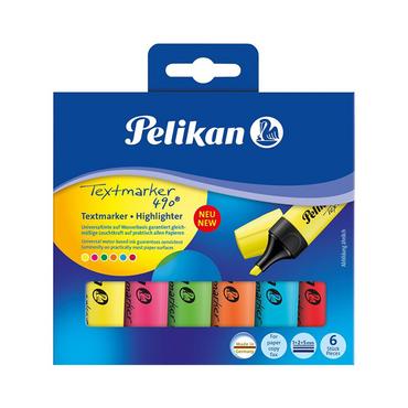 Текст маркери Pelikan комплект 6 цвята неон