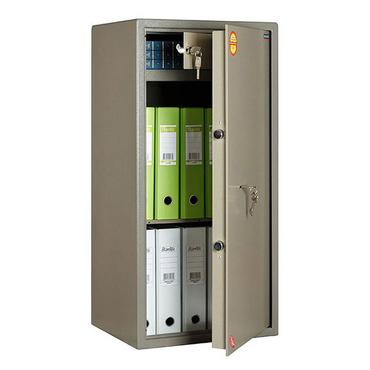 Метален сейф PMT 90T -  сив на цвят, сниман отпред