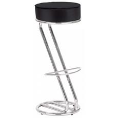 Бар стол ЗЕТА- черен цвят еко кожа