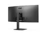Монитор AOC CU34V5C/BK, 34' Curved 1500R VA WLED, 3440x1440@100Hz, 4ms GtG, 1ms MPRT, 300cd m/2, 3000:1, 20M:1 DCR, Adaptive Sync, FlickerFree, Low Blue Light, 5Wx2, Tilt, Height Adjust, Swivel, HDMI, DP, USB hub