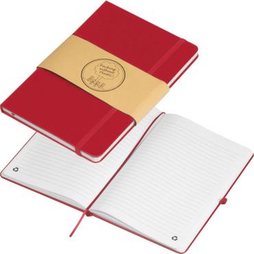 Бележник MACMA А5-червена корица, лента за отбелязване