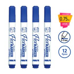 Маркер за бяла дъска FO-WB03 син 4 броя с пиктограми