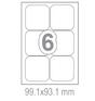 Самозалепващи етикети 99.1x93.1 6 бр.