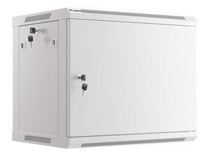 Комуникационен шкаф Lanberg rack cabinet 19' wall-mount 9U/600x450 for self-assembly with metal door grey (flat pack)
