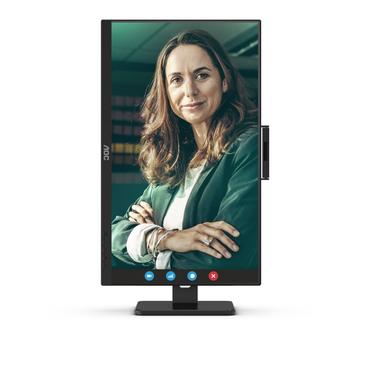 Монитор AOC 24P3CW, 23.8' IPS WLED, 1920x1080@75Hz, 4ms GtG, 300cd m/2, 1000:1, DCR 50M:1, AdaptiveSync, FlickerFree, Low Blue Light, 5Wx2, 5MP Windows Hello, Tilt, Height Adjust, Pivot, Swivel, HDMI, DP, RJ45, USB hub