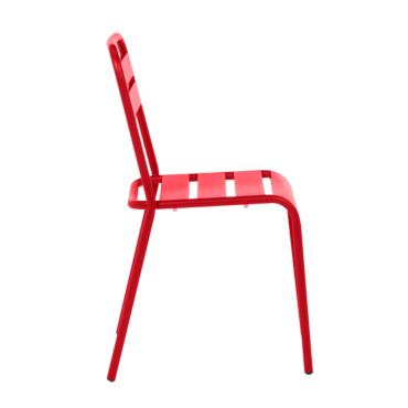 Градински стол ФЛАМБО- метална конструкция в червен цвят