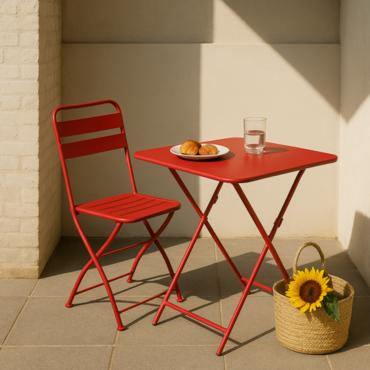 Комплект РИО- маса със стол, червени