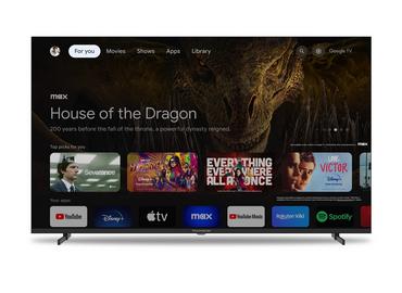Телевизор Thomson Smart UHD TV 55'; Google TV; 3840 x 2160 (4K UHD), 5000:1, DLED, 60 Hz, DVB-T/T2/C/S/S2, HDR10, Wi-Fi, Bluetooth, LAN, HDMI 2 (2.0) + 2 (2.1), USB 2 (2.0) + 1 (3.0), Side Feet, Black