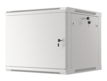 Комуникационен шкаф Lanberg rack cabinet 19' wall-mount 9U/600x600 for self-assembly with metal door grey (flat pack)