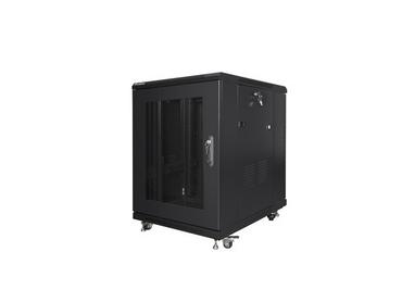 Комуникационен шкаф Lanberg rack cabinet 19' free-standing 15U/600x800 (flat pack) with mesh door black