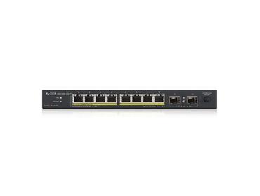 Комутатор Zyxel GS1100-10HP v2, unmanage PoE 8x Gigabit, 2x Fiber Uplink, 120 Watt PoE