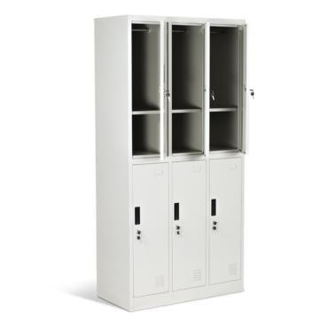 Метален гардероб- с 3 отворени врати, отгоре