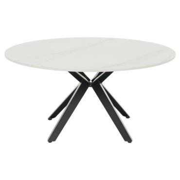 Холна маса ЗЕФИРА- бял плот, черни крака