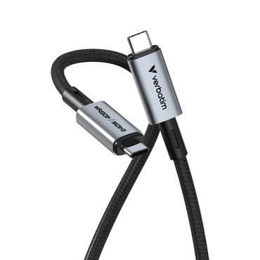 Кабел Verbatim Sync & Charge USB-C to USB-C 240W 40 Gbps 120 cm