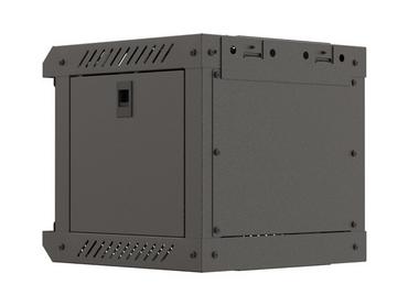 Комуникационен шкаф Lanberg rack cabinet 10' wall-mount 4U/300x300 (flat pack) with glass door black