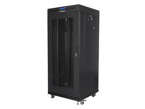 Комуникационен шкаф Lanberg rack cabinet 19' free-standing 27U/600x600 (flat pack) with mesh door lcd black v2