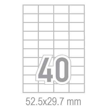 Самозалепващи етикети 52.5x29.7 40 бр.