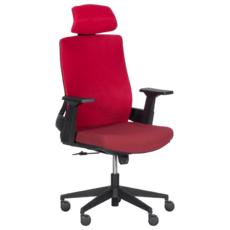 Директорски стол АЛИНА- снимка отпред, червена дамаска