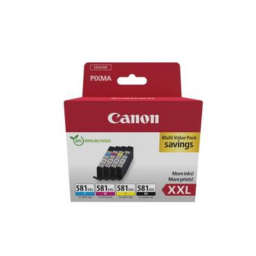 Консуматив Canon CLI-581 XXL BK/C/M/Y Multi Pack + Canon Plus Glossy II PP-201, 10x15 cm, 100 sheets