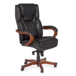 Директорски стол ВЕЛИМИР-снимка отпред, дървени подлакътници с меки падове