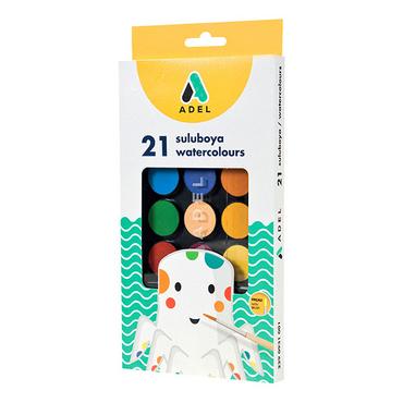 Акварелни бои Adel Ф30 21 цвята