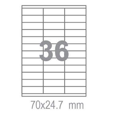 Самозалепващи етикети  Fleks Ko A4 70x24.7 36 бр