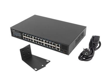 Комутатор Lanberg Switch 24 x 100MB POE+/2 x Combo Rack 19' Gigabit Ethernet, 250W