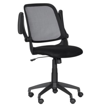 Работен стол АЛЕНА- черна дамаска, снимка отпред