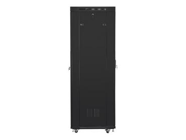 Комуникационен шкаф Lanberg rack cabinet 19' free-standing 42U/800x800 (flat pack) with glass door lcd black v2