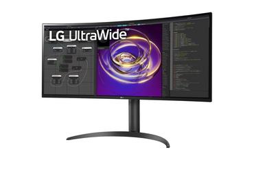 Монитор LG 34WP85CP-B, 34' 21:9 Curved WQHD (3440x1440) IPS, 5ms, CR 1000:1, 300 cd/m2, HDR 10, DCI-P3 95%, AMD FreeSync, USB Type-C, HDMI, DisplayPort, Speaker 2ch 7w, PBP, Height Adjustable Stand,  Tilt , Black