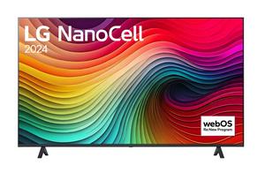 Телевизор LG 50NANO81T3A, 50' 4K HDR Smart Nano Cell TV, 3840x2160, DVB-T2/C/S2, AI Alpha 5 Gen7, HDR 10 PRO, webOS 24, ThinQ AI, WiFi, Clear Voice, AI Upscaling, Bluetooth, Hdmi, CI, LAN, AirPlay2, SPDIF, 2 Pole stand, Titan