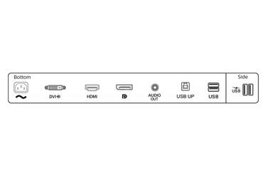 Монитор Philips 245B1, 23.8' IPS WLED, 2560x1440@75Hz, 4ms GtG, 250cd m/2, 1000:1, DCR 50M:1, Adaptive Sync, FlickerFree, Low Blue Mode, 2Wx2, Tilt, Height Adjust, Pivot, Swivel, DVI, HDMI, DP, USB hub