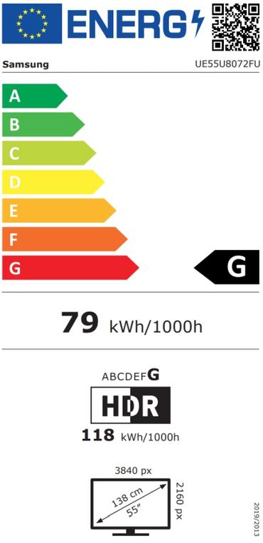 Телевизор Samsung LED 55U8072, 138 cm, Smart, 4K Ultra HD, 50Hz Model 2025