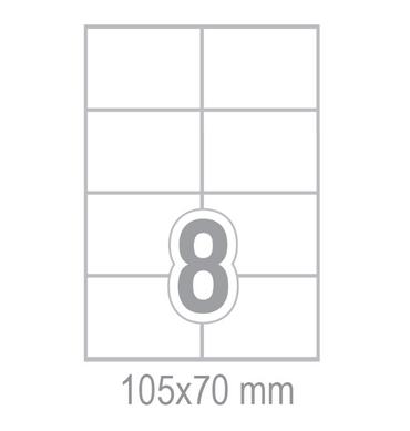 Самозалепващи етикети 105x70 8 бр.