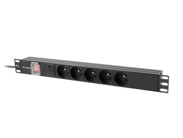 Разклонител Lanberg power distribution unit (pdu) 19' 1U 10a 2m 5x french outlets black c14