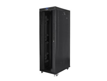 Комуникационен шкаф Lanberg rack cabinet 19' free-standing 42U/800x1200 (flat pack) with glass door lcd black v2