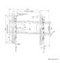 Стойка Neomounts Level-750 Wall Mount (XL, 125 kg, tiltable, tilt guard, connectable, VESA 600x400)