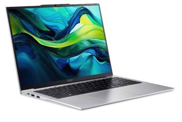 Лаптоп Acer Aspire Lite 16, AL16-52P-50A8, i5 1334U (up to 4.60GHz, 12MB), 16' WUXGA (1920 x 1200)IPS, 1*16GB DDR5 4800MHz (1 slot free), 512GB PCIe NVMe SSD, Intel Iris Xe Graphics, 2.0MP FHD Cam, Wi-Fi 6AX201+BT 5.1, No OS, Silver