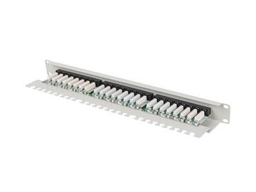 Пач панел Lanberg patch panel 24 port 1U 19' CAT.5e utp with cable organizer grey
