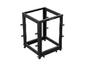 Комуникационен шкаф Lanberg open rack 19' 15U 600x600-1100 adjustable black