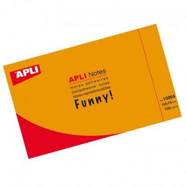 Самозалепващи листчета 125х75мм оранжев неон