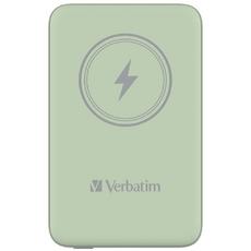 Външна батерия Verbatim MCP-10GN Power Pack 10000 mAh with UBS-C® PD 20W / Magnetic Wireless Charging 15W Green