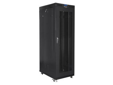 Комуникационен шкаф Lanberg rack cabinet 19' free-standing 27U/800x1200 (flat pack) with mesh door lcd black