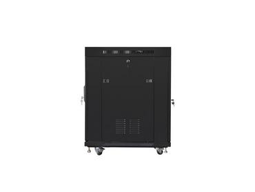 Комуникационен шкаф Lanberg rack cabinet 19' free-standing 15U/800x1000 (flat pack) with mesh door lcd black v2