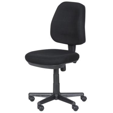 Работен стол ИВА- черна дамаска, черна полипропиленова кръстачка