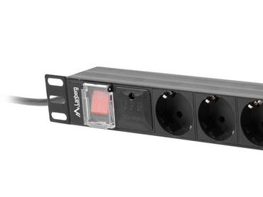 Разклонител Lanberg power distribution unit (pdu) 19' 1U 16a 2m 8x schuko outlets black