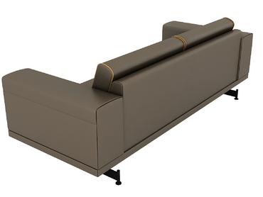 Диван триместен МАРКЕЛИ TRY 03 - сниман отстрани, кафяв на цвят